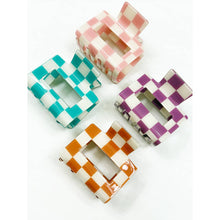 Load image into Gallery viewer, Checkered Hair Claw fashion, jewelry ￼