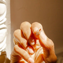 Load image into Gallery viewer, Pearl Huggie Hoop Earrings