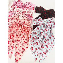Load image into Gallery viewer, Cherry Bow Print Hair Clip