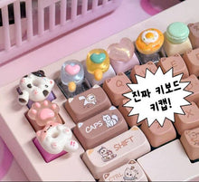 Load image into Gallery viewer, Trending DIY Keyboard Keychain Kit – Clickable 3-Keycap Set!
