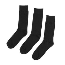 Load image into Gallery viewer, Assorted Pack (3 Pairs) Men's Solid Black Fancy Dress Socks