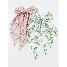 Load image into Gallery viewer, Soft Floral Long Tail Bow Clip princess accessories