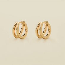 Load image into Gallery viewer, CZ Split Hoop Earrings