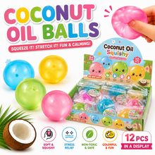 Load image into Gallery viewer, Coconut Oil Balls Squeeze Toy — Stretchy Stress Relief