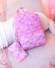 Load image into Gallery viewer, Quilted Scrunchies Printed Mini Backpack with Coin Purse