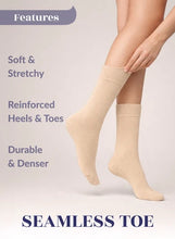 Load image into Gallery viewer, Soft Bamboo Dress Crew Socks for Women, 3 Pairs