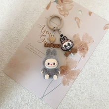 Load image into Gallery viewer, Mini Labubu Keychain Bag Charm With Bow