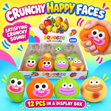 Load image into Gallery viewer, Crunchy Happy Faces Fruit ASMR Squishies