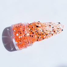 Load image into Gallery viewer, Orange, Black and White Hair Glitter