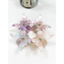 Load image into Gallery viewer, Marble Tortoise Acrylic Butterfly Hair Claw Clip