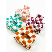 Load image into Gallery viewer, Checkered Hair Claw fashion, jewelry ￼