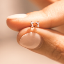 Load image into Gallery viewer, Luxe Double Stone Stud Earrings