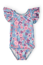 Load image into Gallery viewer, Love Blooms S/S Flutter Sleeve Leotard