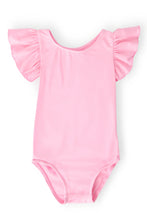 Load image into Gallery viewer, Mila &amp; Rose BUBBLEGUM PINK S/S FLUTTER SLEEVE LEOTARD