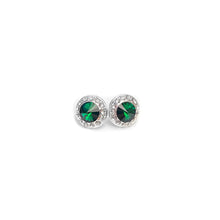 Load image into Gallery viewer, GO GIRL 18MM CELESTIAL BUTTON COLOR EARRINGS - SILVER PLATE