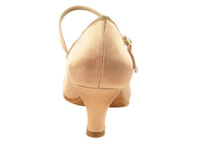 Load image into Gallery viewer, Very Fine S9138 Tan Satin Ladies Ballroom Shoe Tan Satin