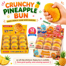 Load image into Gallery viewer, Crunchy Pineapple Bun ASMR Crunch Squishy Stress Toy