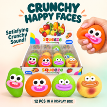 Load image into Gallery viewer, Crunchy Happy Faces Fruit ASMR Squishies