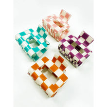 Load image into Gallery viewer, Checkered Hair Claw fashion, jewelry ￼