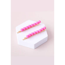 Load image into Gallery viewer, Matte Beaded Bobby Clips