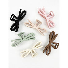 Load image into Gallery viewer, Soft Tone Jumbo Knotted Bow Hair Clip Claw