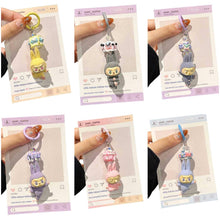 Load image into Gallery viewer, Labubu Lazy Yoga Series Plush Phone Strap