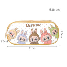 Load image into Gallery viewer, LABUBU Kids' Clear Pencil Case Printed PU Zipper Pouch Back To School