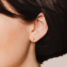 Load image into Gallery viewer, Pearl Chain Huggie Studs