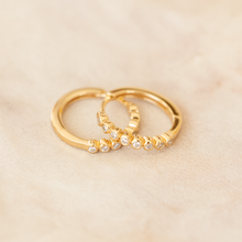 Load image into Gallery viewer, CZ Poppy Hoop Earrings