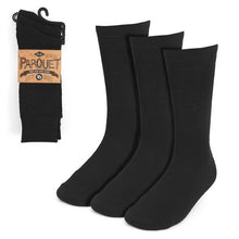 Load image into Gallery viewer, Assorted Pack (3 Pairs) Men's Solid Black Fancy Dress Socks