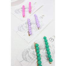 Load image into Gallery viewer, Matte Beaded Bobby Clips
