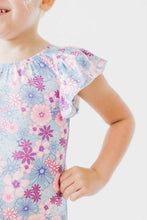 Load image into Gallery viewer, Love Blooms S/S Flutter Sleeve Leotard