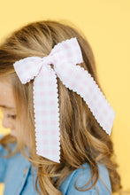 Load image into Gallery viewer, Gingham Long-tail bow