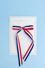 Load image into Gallery viewer, Red, White and Blue Long-Tail Bow